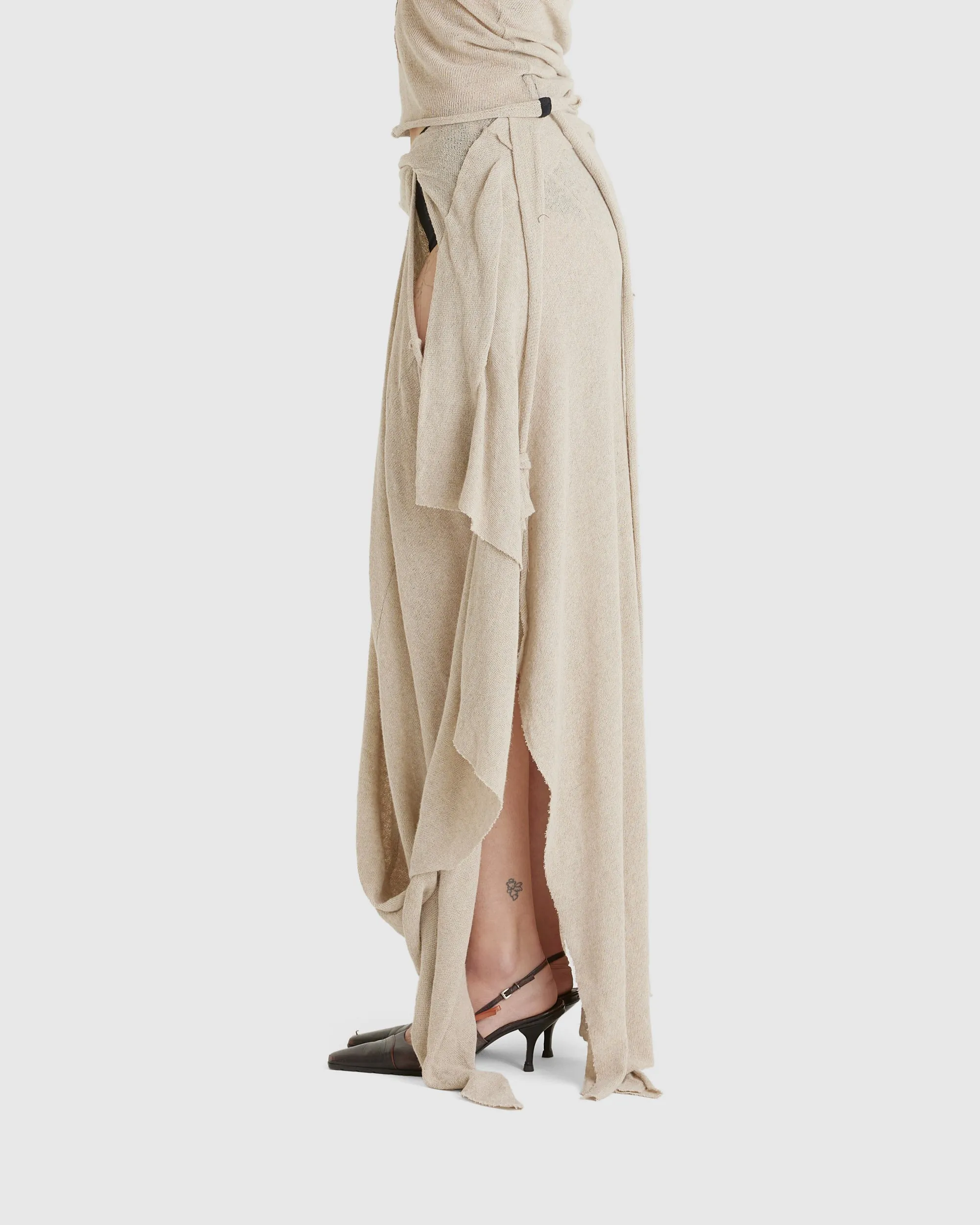 Deconstructed Linen Skirt