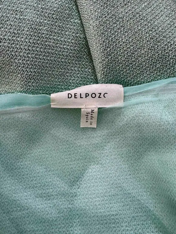 DELPOZO SPAIN SILK STRAPPY SLIP MINT GREEN DRESS SIZE 8