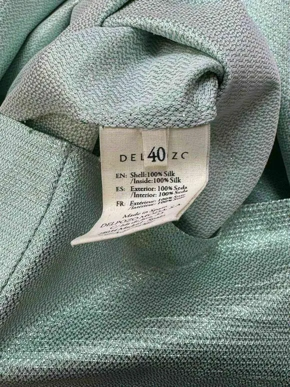 DELPOZO SPAIN SILK STRAPPY SLIP MINT GREEN DRESS SIZE 8