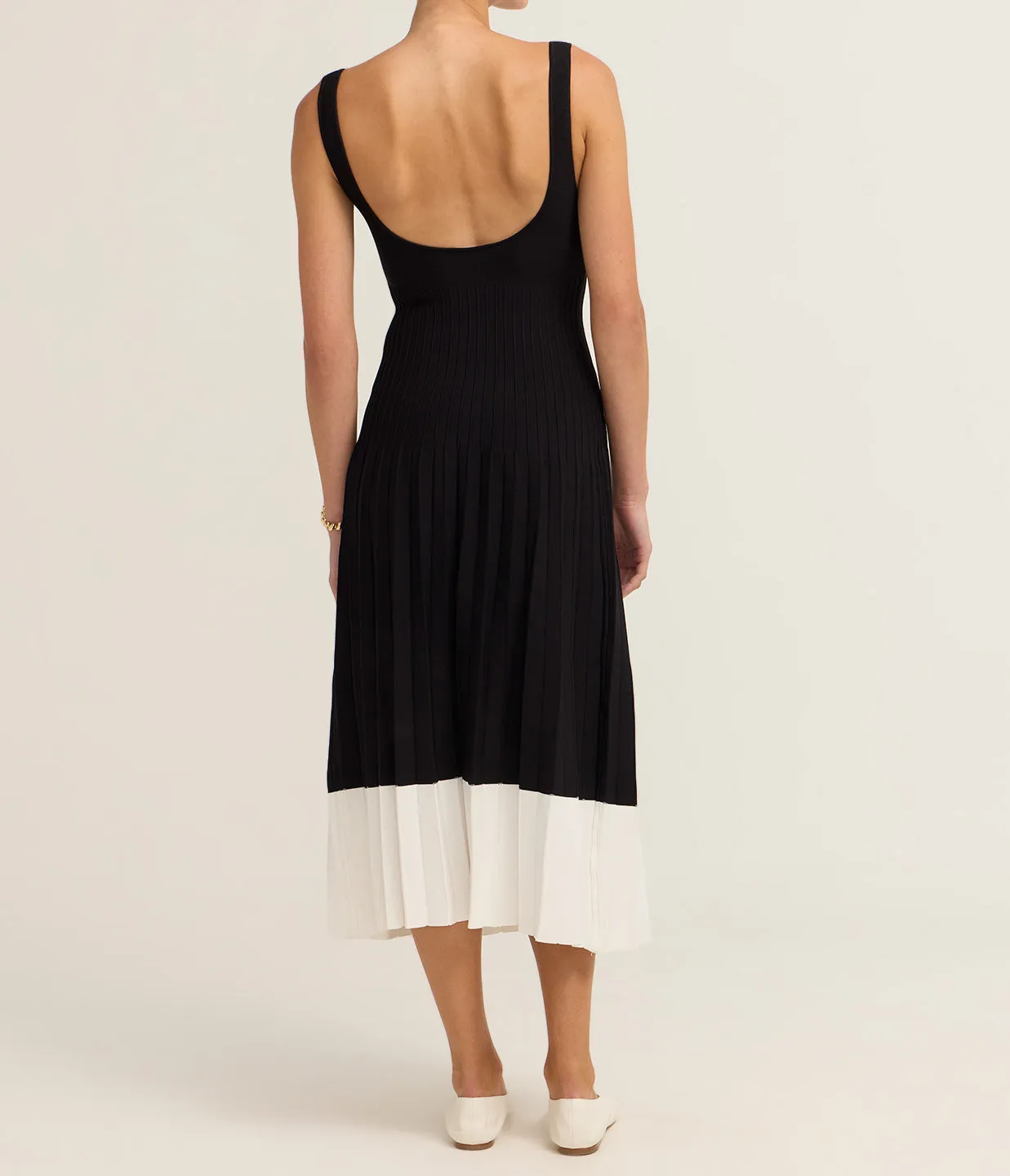 Ellison Dress in Black and Ivory