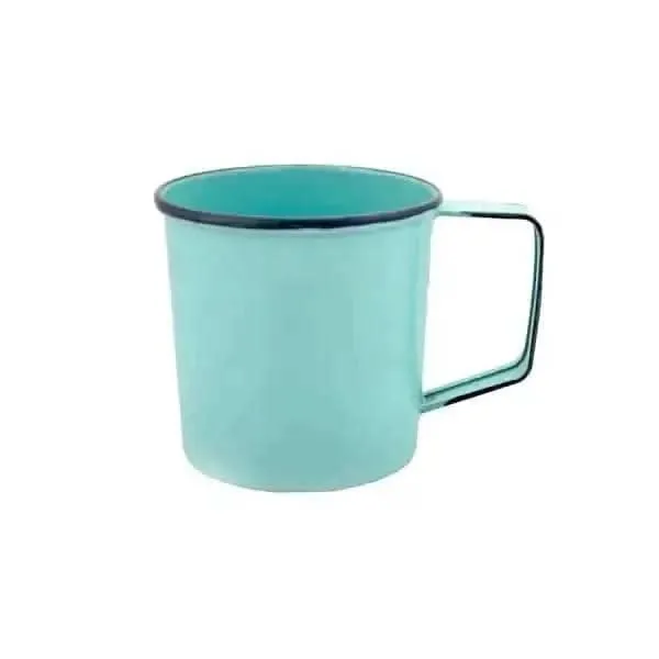 Enamel Metal Mug Blue 12 Oz