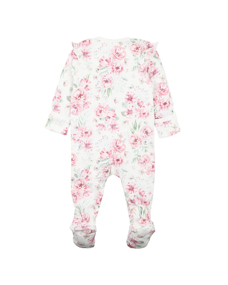 EVIE PRINT LS ZIP ONESIE