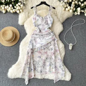 Fairy Ruffled Floral Slip Dress