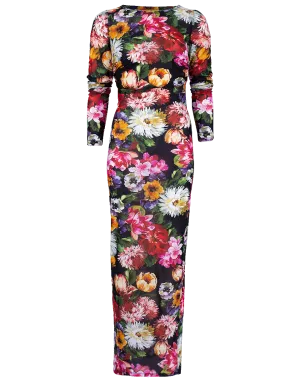 Floral Jersey Slip-On Dress