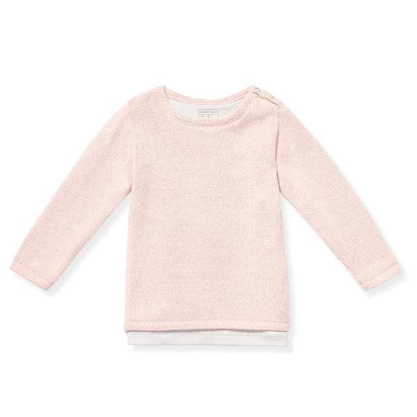 Girl Alpaca Sweater With Back Opening