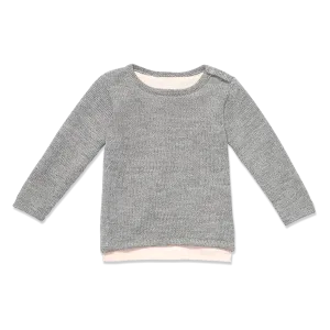 Girl Alpaca Sweater With Back Opening