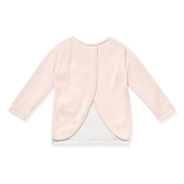 Girl Alpaca Sweater With Back Opening