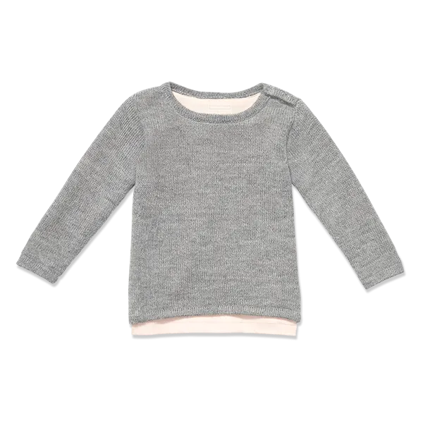 Girl Alpaca Sweater With Back Opening