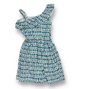 Girls Carter's Size 4/5 Blue & Green Cold Shoulder Ruffle Dress