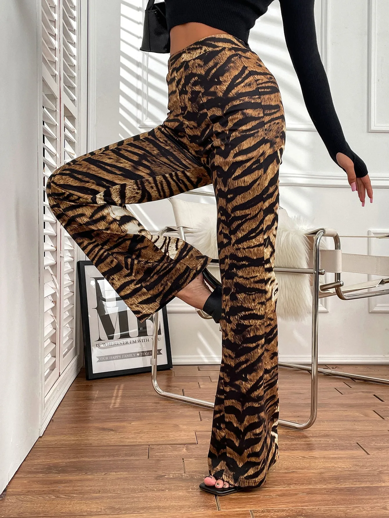 Glamorous Animal Natural Long Women Pants