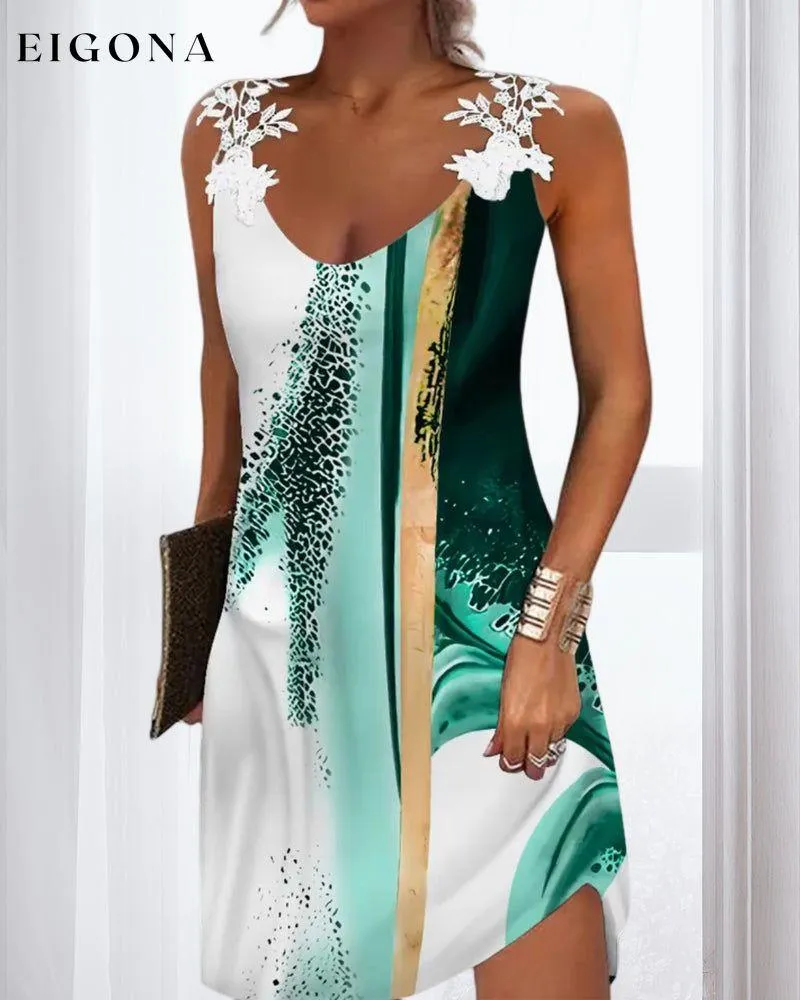 Gradient print slip dress