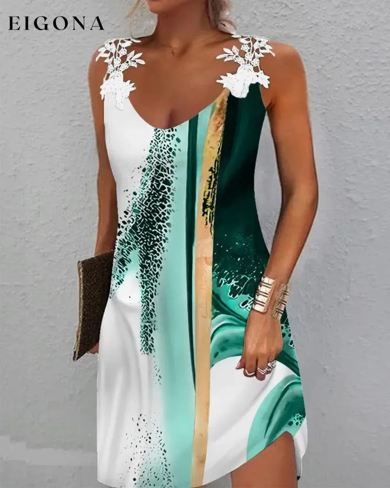 Gradient print slip dress