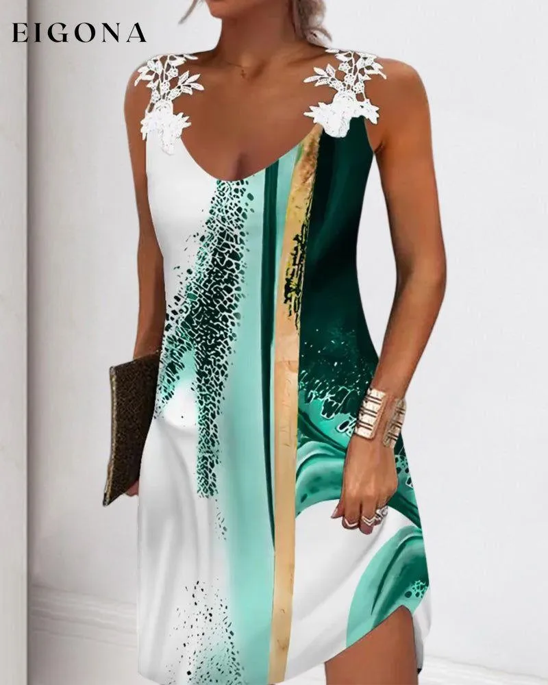 Gradient print slip dress