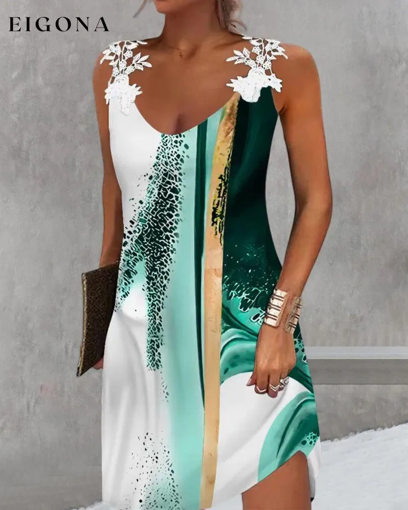 Gradient print slip dress