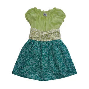 Green Nico Baby and Girls Dress -Green/Teal