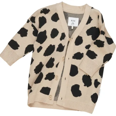 HUX BABY - Animal Spot Knit Cardi