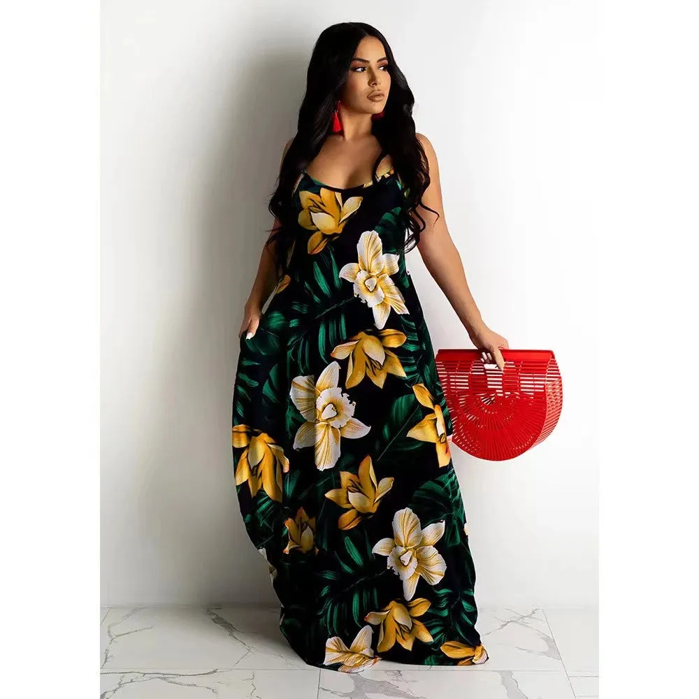Isla - Stylish Floral Print Slip Dress for Women