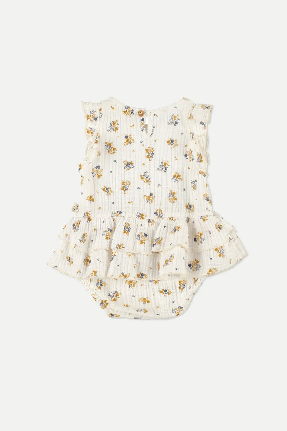 Ivory Bouquet Gauze Baby Romper