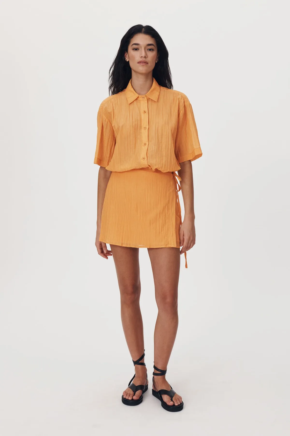 Jole Silk Mini Wrap Skirt