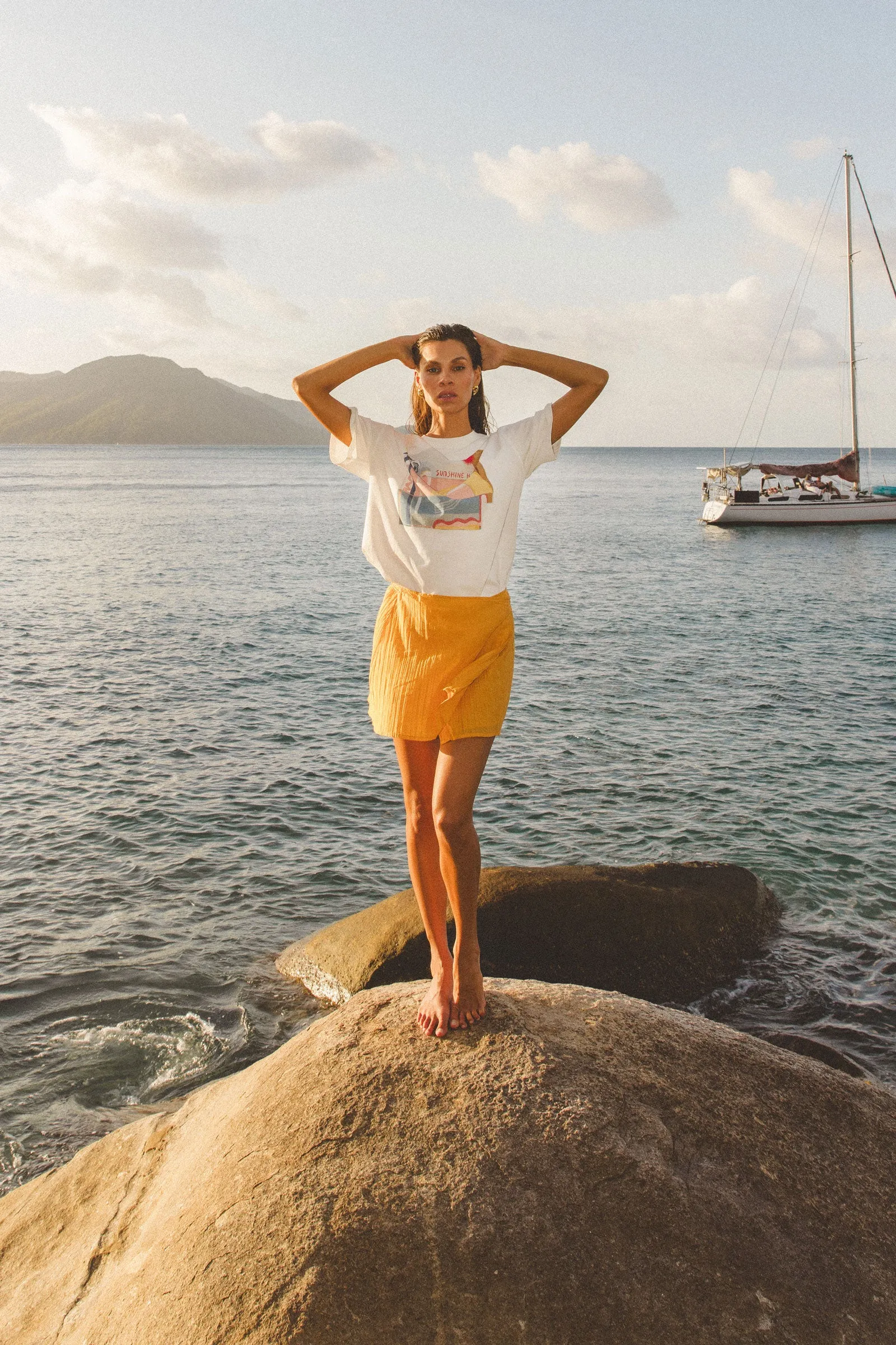 Jole Silk Mini Wrap Skirt