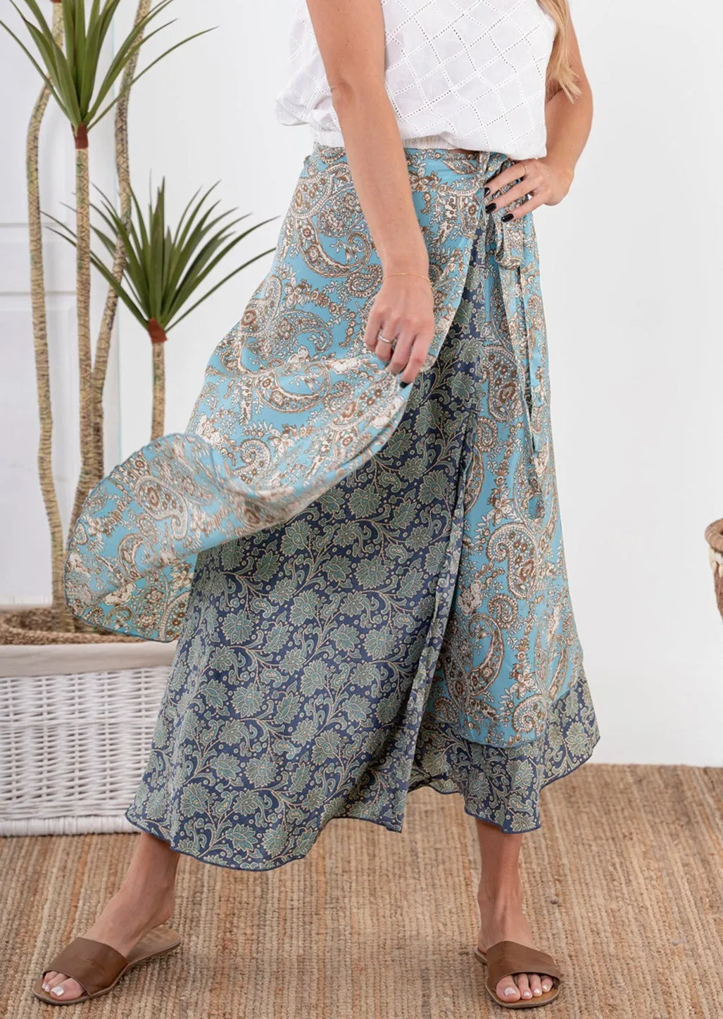 Kali Reversible Wrap Skirt #014 - One Size