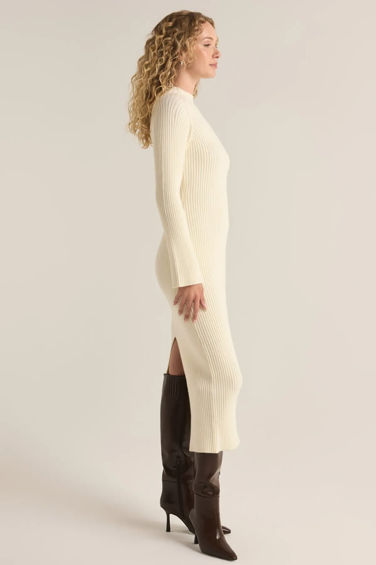 Kass Mock Neck Sweater Dress