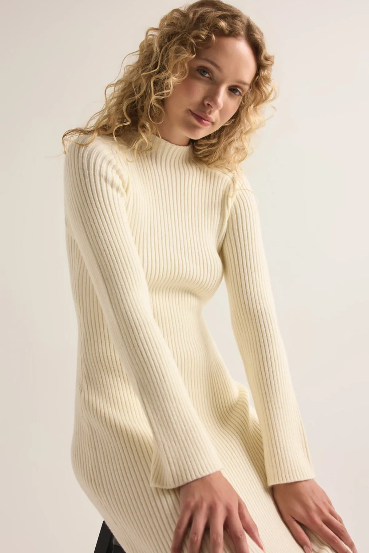 Kass Mock Neck Sweater Dress