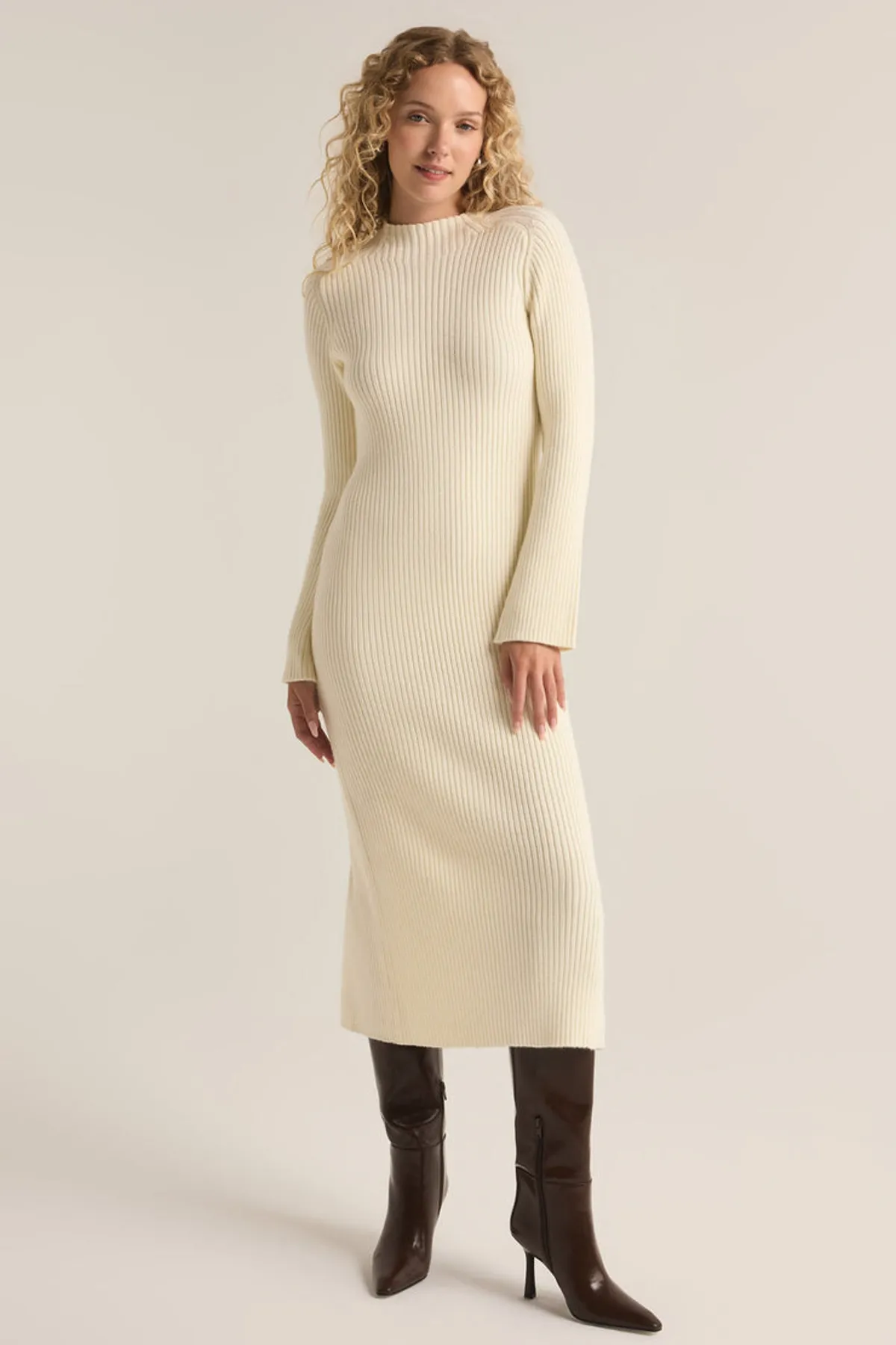 Kass Mock Neck Sweater Dress