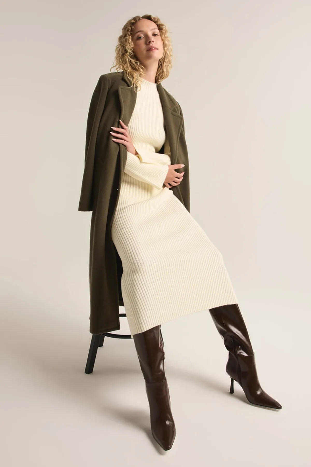 Kass Mock Neck Sweater Dress