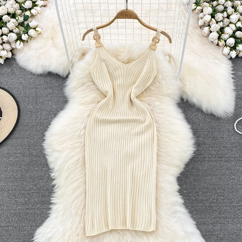 Knit Chain Strap Sundress