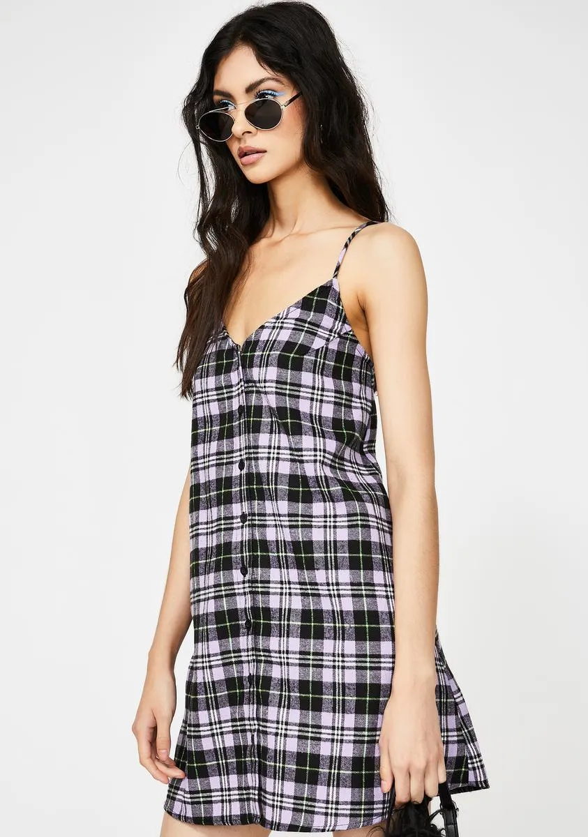 Lilac Plaid Sanna Dress