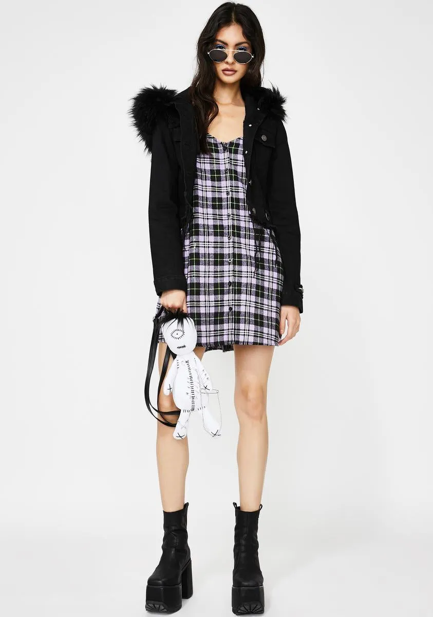 Lilac Plaid Sanna Dress