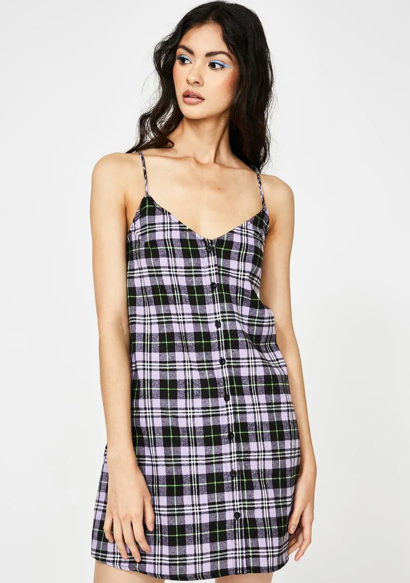Lilac Plaid Sanna Dress