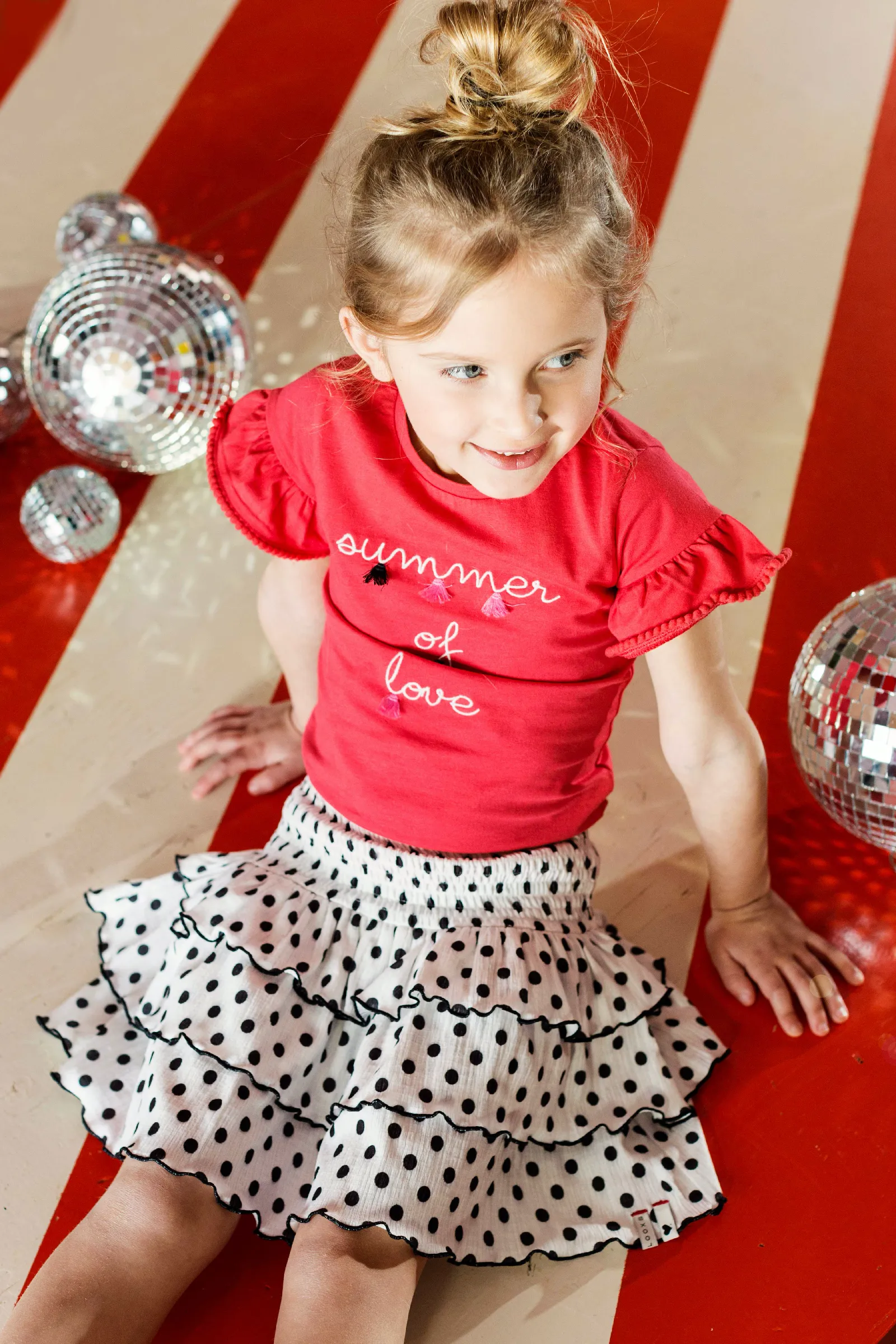 Little Looxs Little 3 layered skirt dots