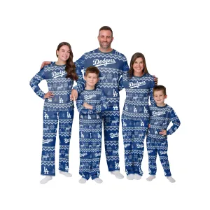 Los Angeles Dodgers MLB Ugly Pattern Family Holiday Pajamas