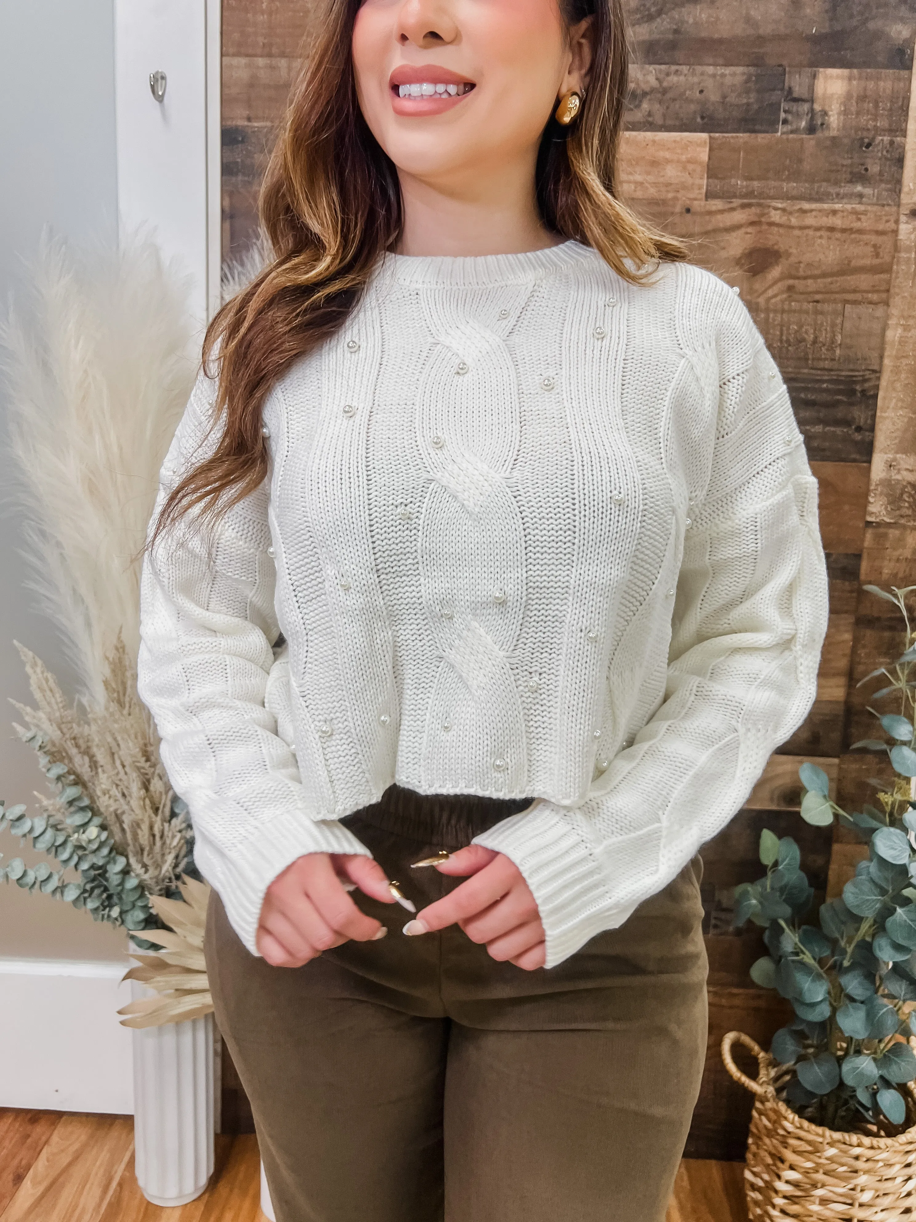 Mabel Pearl Accent Sweater