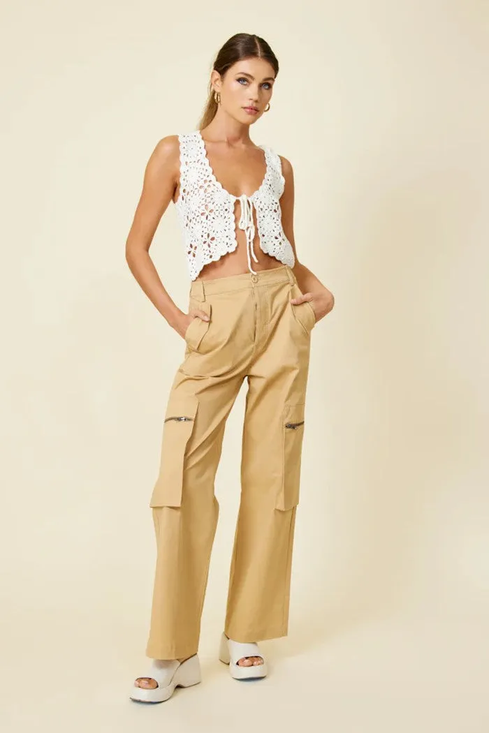Mae Crochet Tie Top