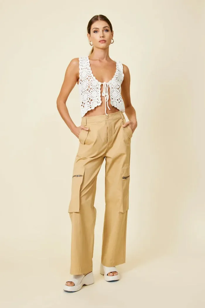 Mae Crochet Tie Top