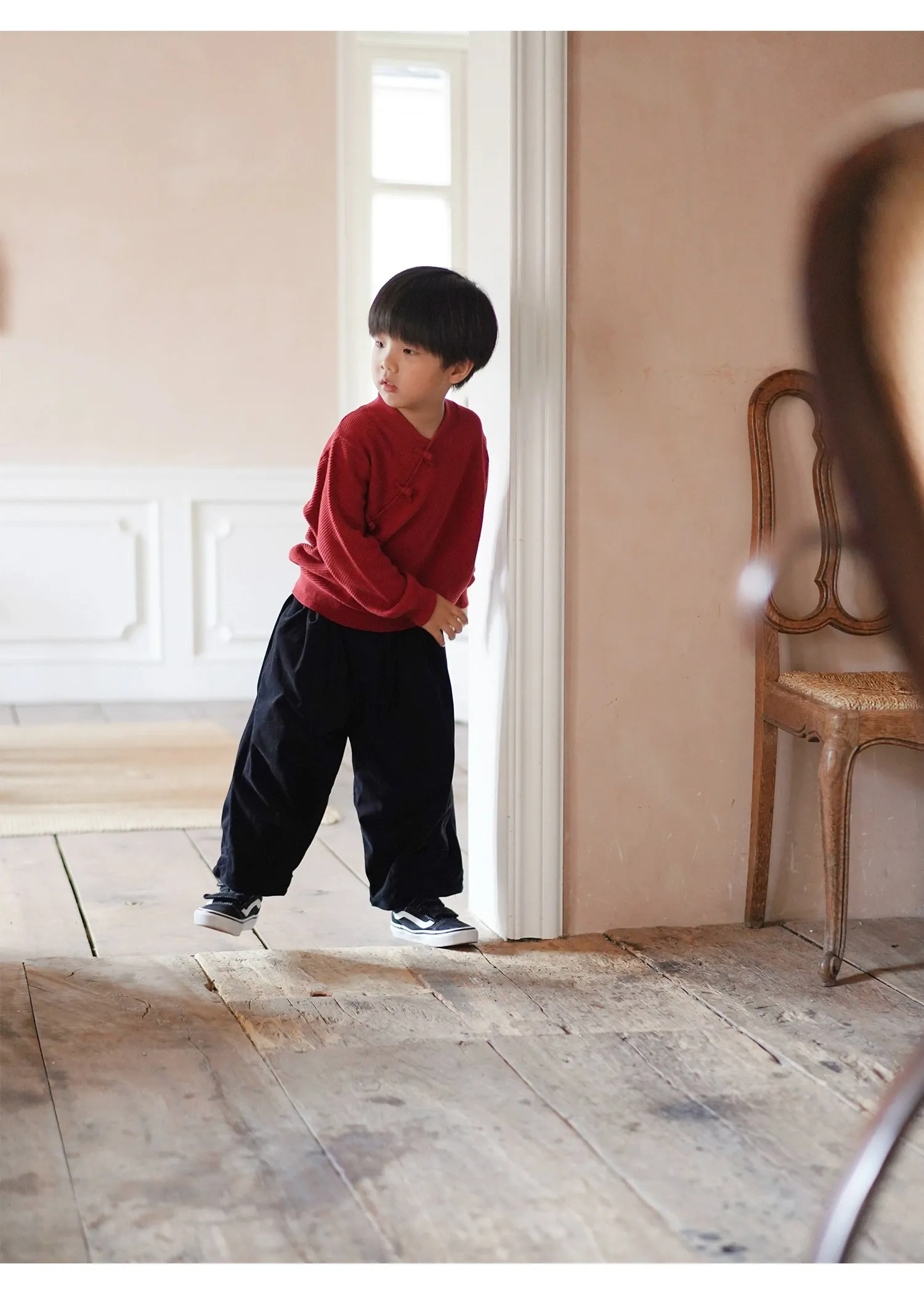 MaNa Kids Dark Green Cozy Corduroy Balloon Pants