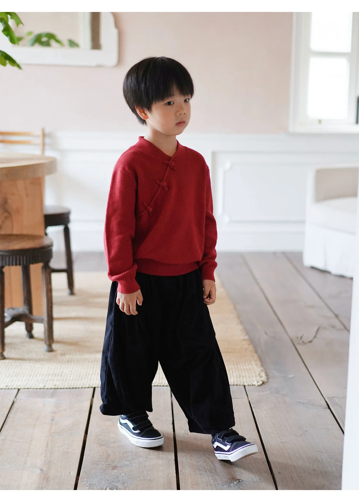 MaNa Kids Dark Green Cozy Corduroy Balloon Pants