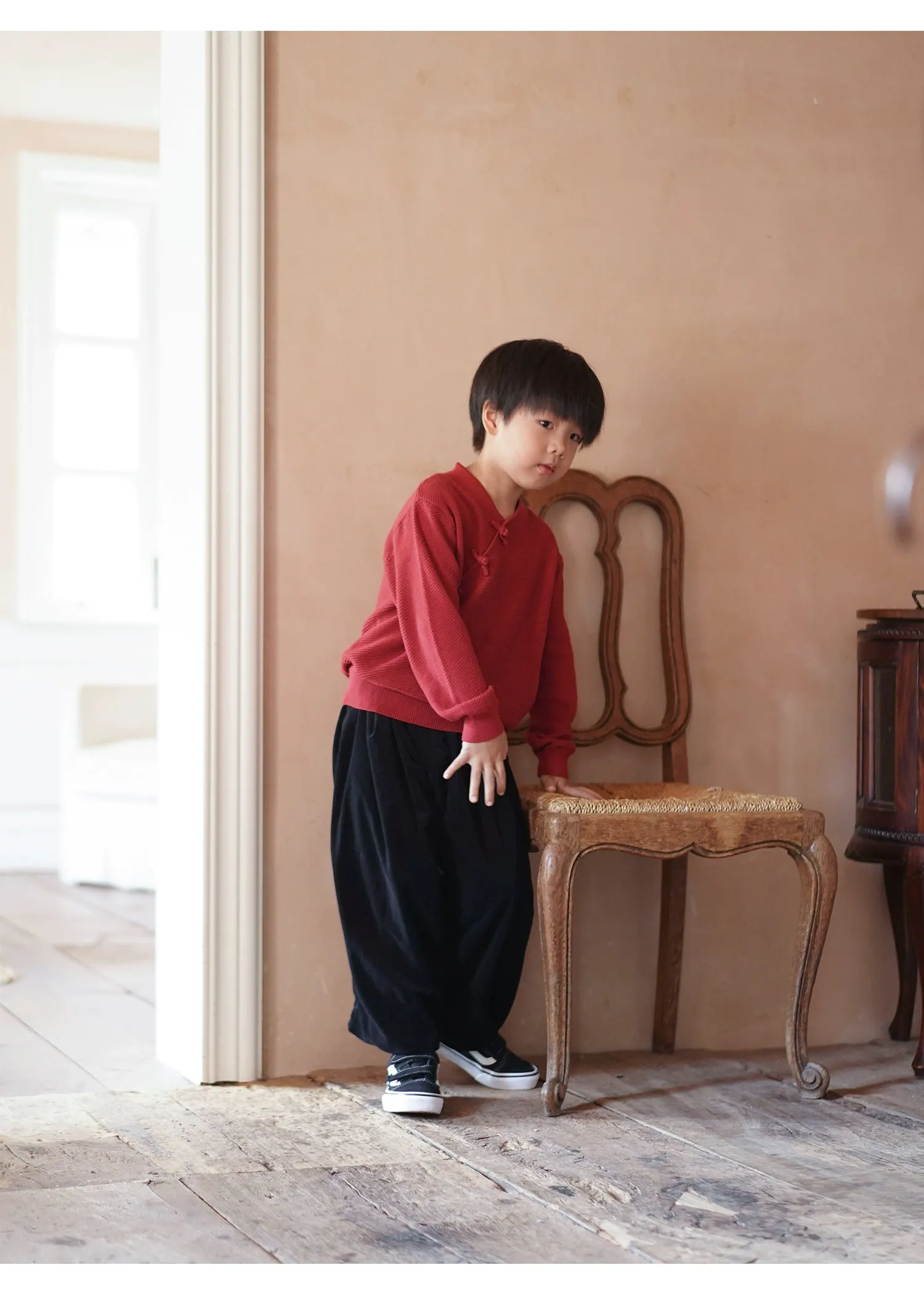 MaNa Kids Dark Green Cozy Corduroy Balloon Pants