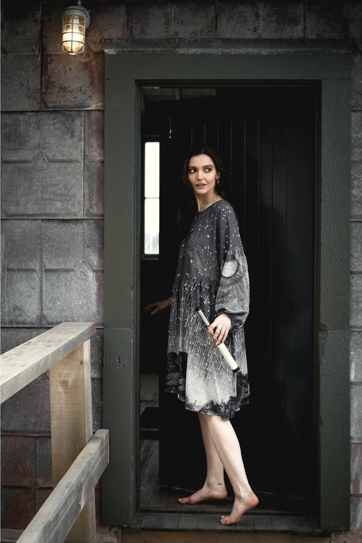 Market Of Stars Stargazer Reversible Printed Bamboo Layering Tunic Dress