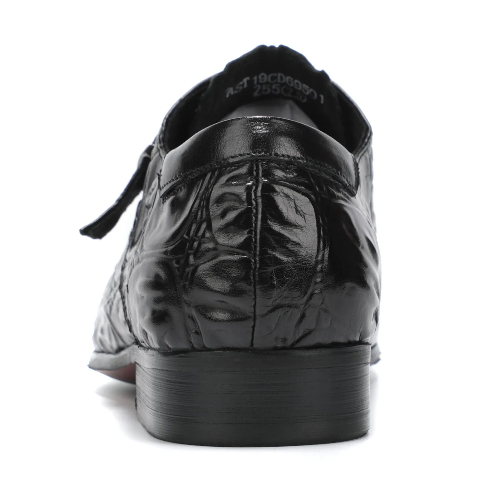Men's Alligator Buckle Slip On Leather Loafers