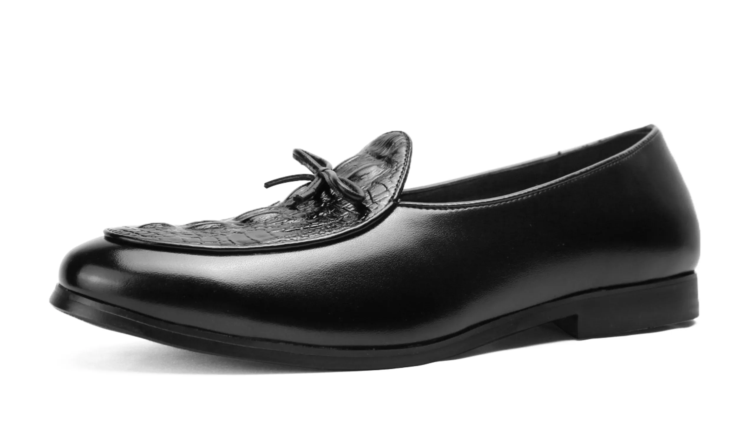 Men's Croc Bow Loafers Black