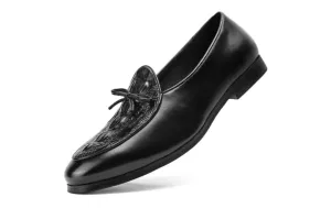 Men's Croc Bow Loafers Black