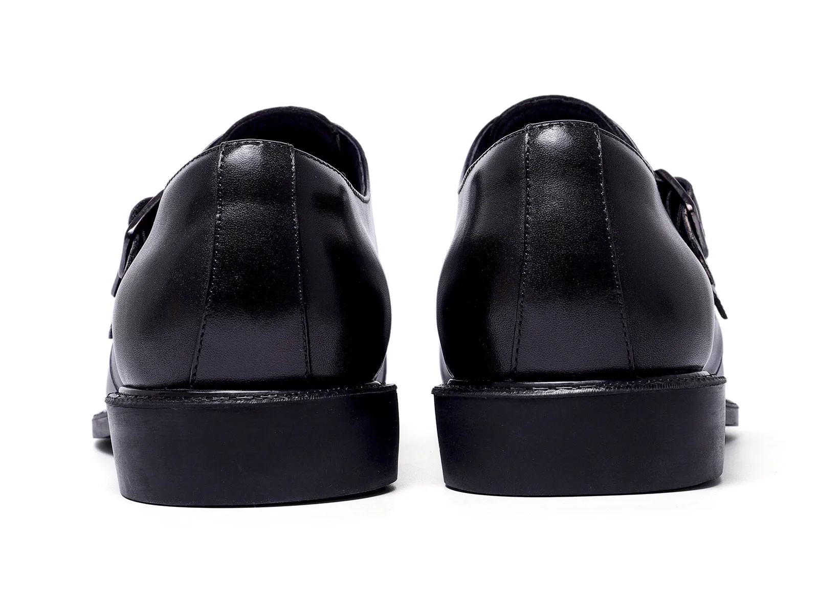 Men's Double Monk Strap Leather Loafers