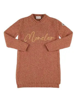 Moncler   Logo virgin wool sweater dress 