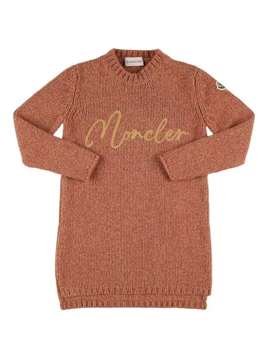 Moncler   Logo virgin wool sweater dress 