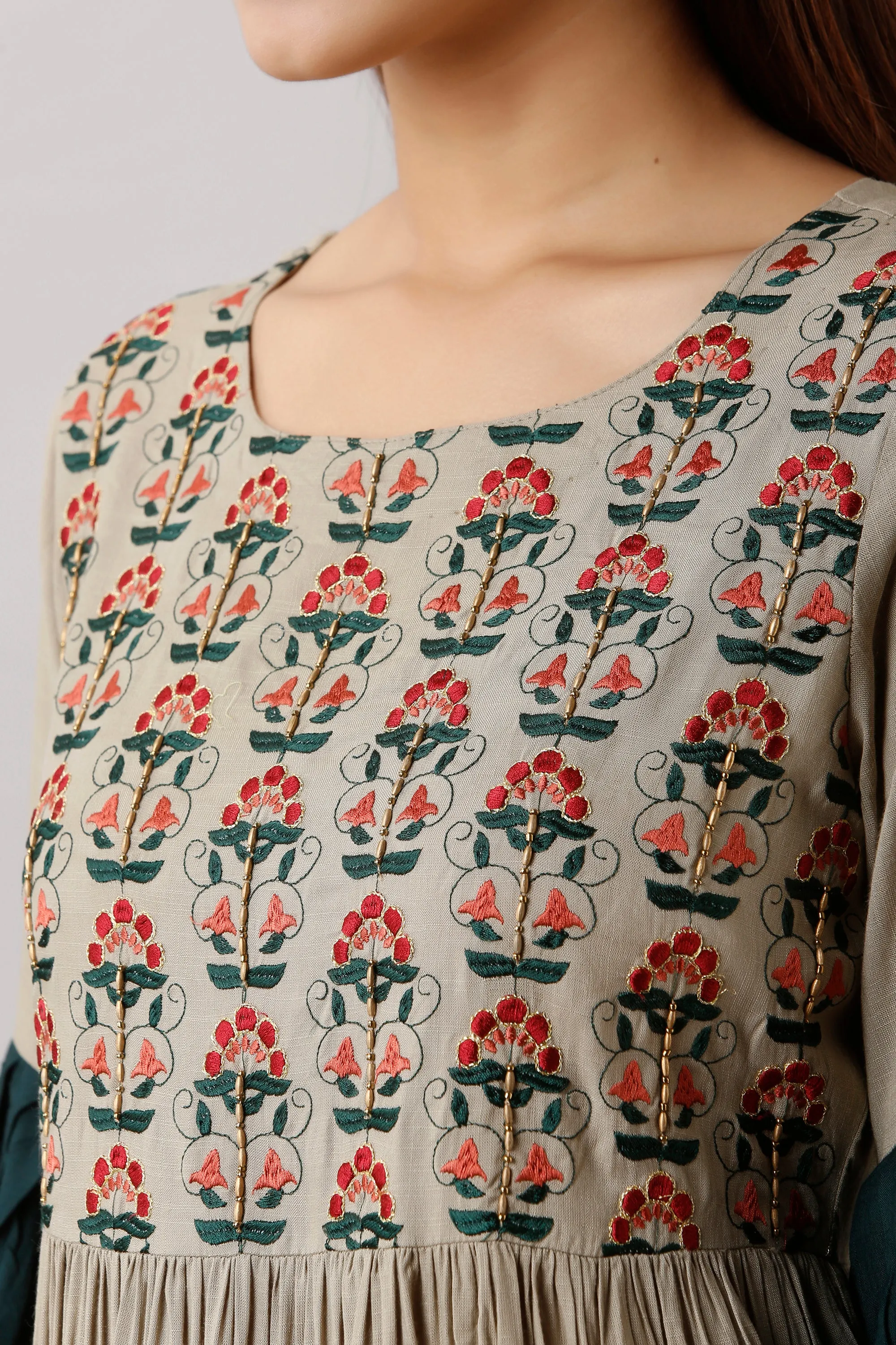 Multi Color Rayon A-line Womens Kurta