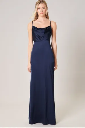 Navy-Charisma Cowl neck maxi dress